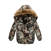 

New Waterproof windproof cotton winter padded hooded boy jacket