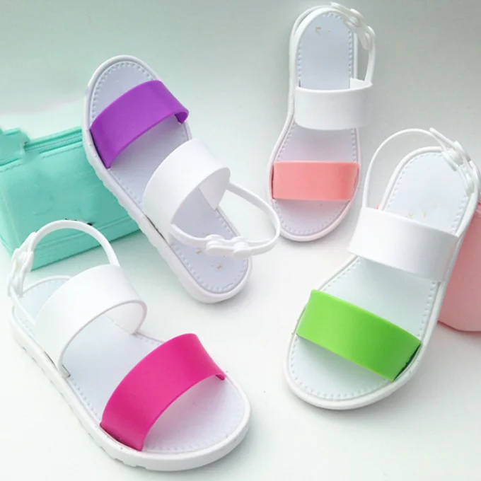 
Cheap Kid PVC Sandal European Girl Sandals Summer Girls Flat Sandal 