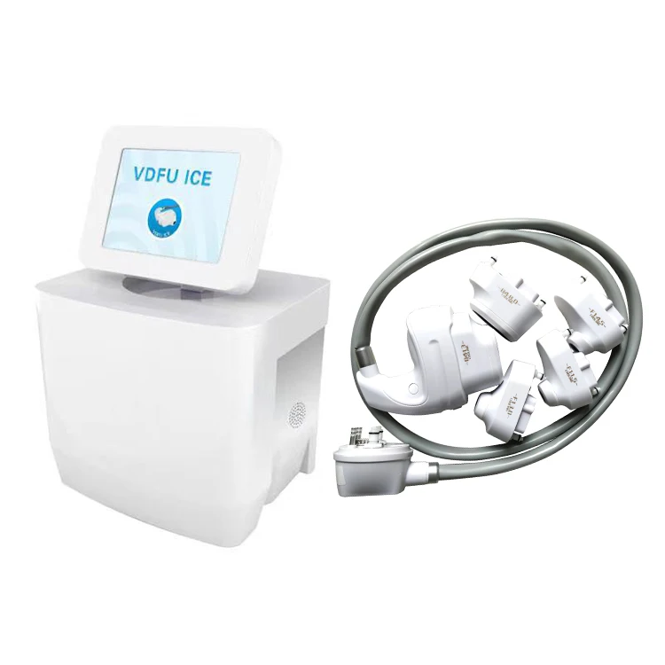 

Portable 3 in 1 fat removal face lifting 4d 5d 7d ice hifu 10mhz beauty trolley for body slimming salon use, Sliver/gold