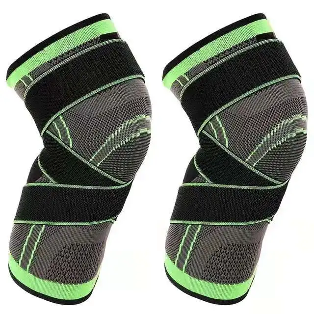 

Free shipping 1PC Sports Knee pad Men Pressurized Elastic Knee Pads Support Fitness Gear Basketball Volleyball Brace Protect, Customizable