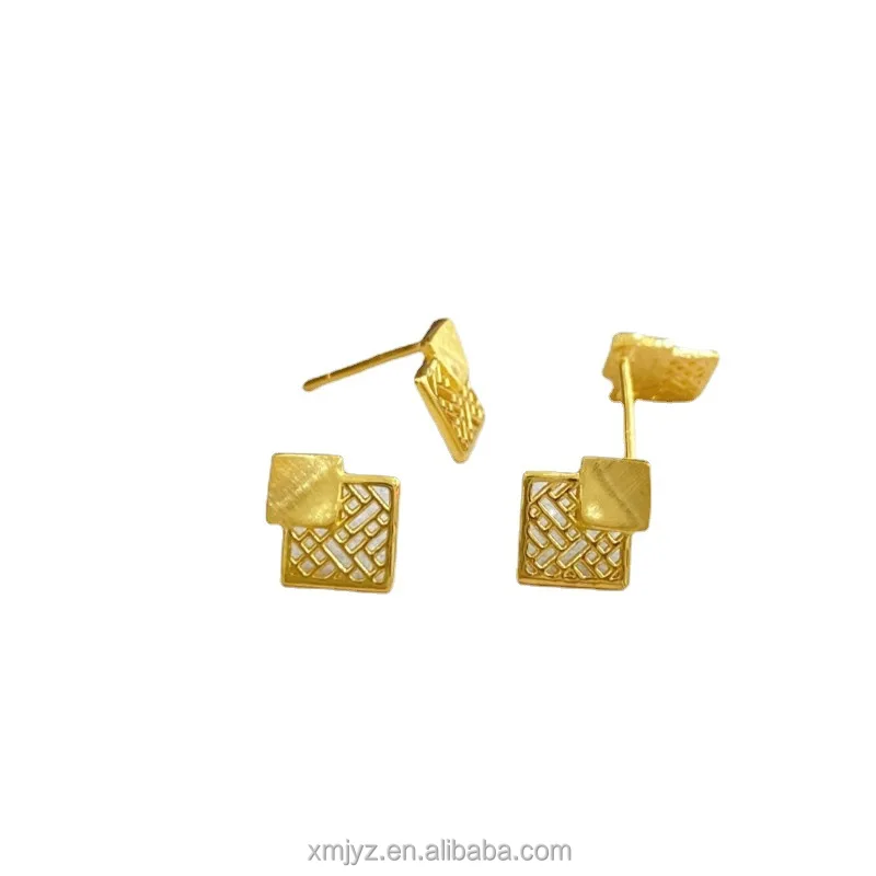 

Certified A Large Number Of Spot 5G Gold Earrings New 999 Pure Stud Fashion 24K Ear Hook