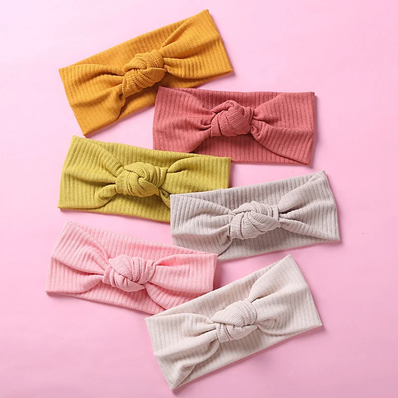 

Special knot soft ins wrap headband for kids and high elastic knitted fabrics for European and American style