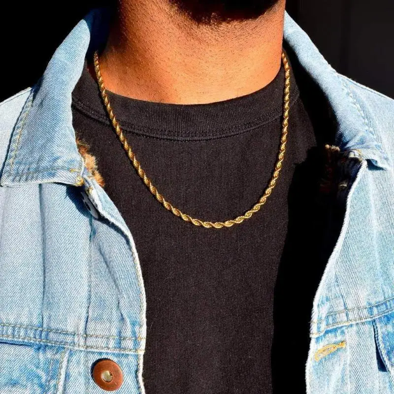 Gold Plated Stainless Steel Men Twist 