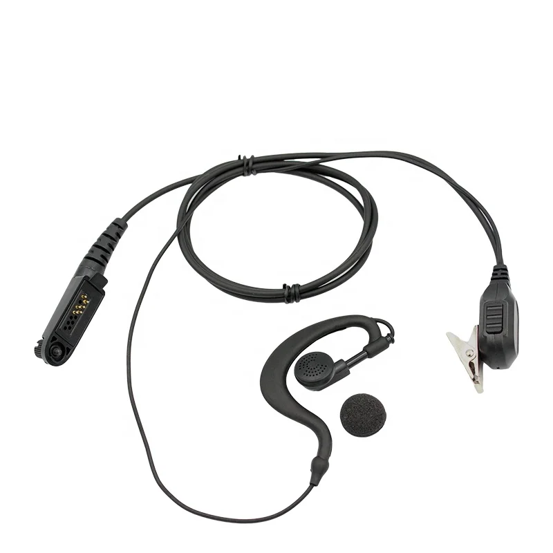 

Ear Hook Style Hanger PTT Mic Two Way Radio Surveillance Security Walkie Talkie Earpiece for Motorola