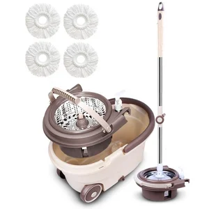 Image of Household commercial 360 degree magic Spin rotating of Mop And Mop Bucket With Wheels