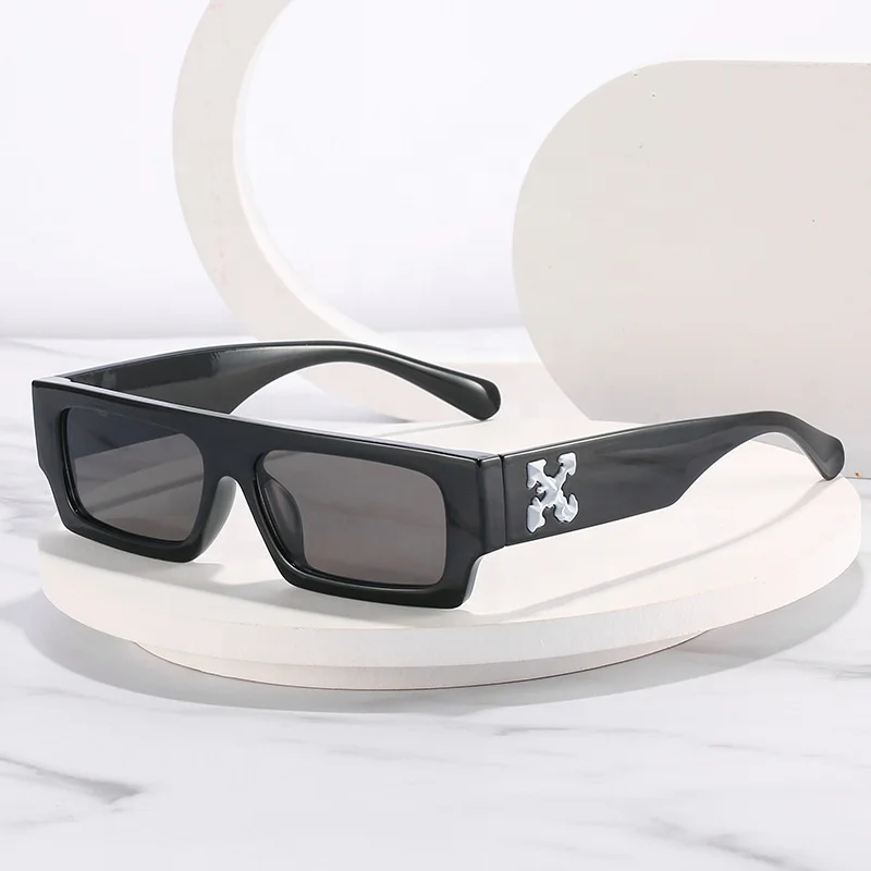 

2022 New Arrival Hot Sale Name Wholesale Black Rectangle OFF Brand Sunglasses