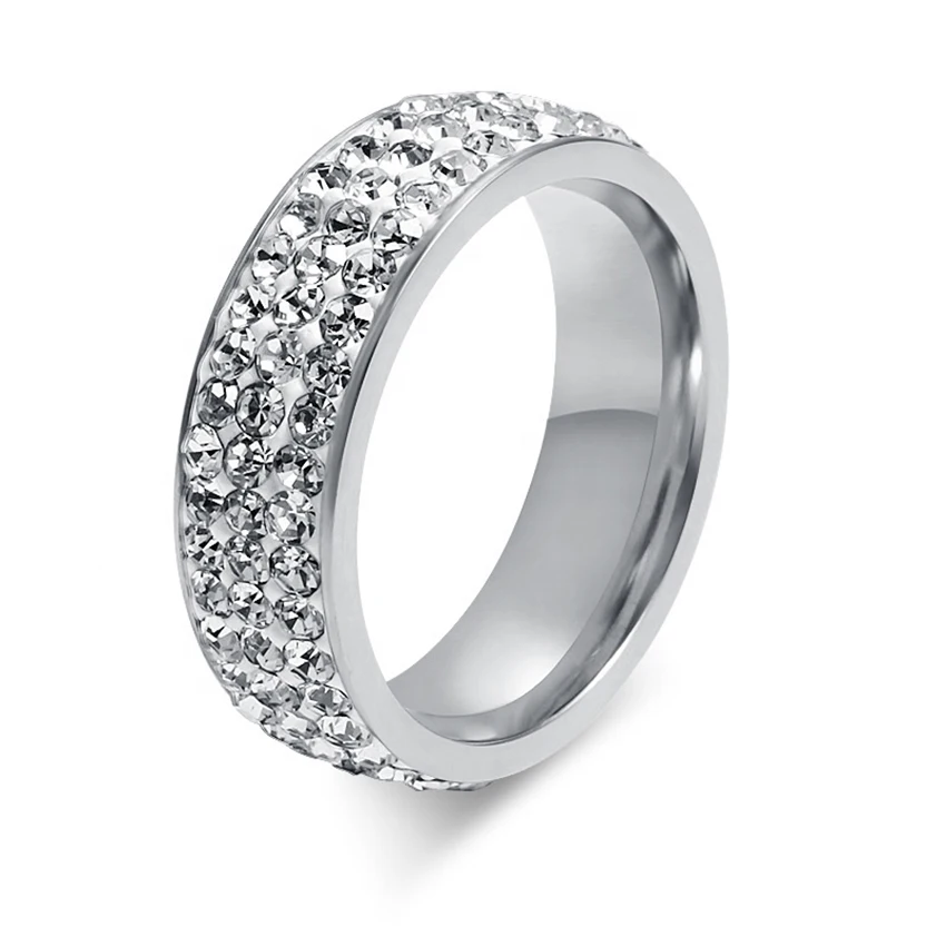 

Factory Customised Stainless Steel Ring Diamond Zircon Ring for Women Rings, Gold, rose gold, silver
