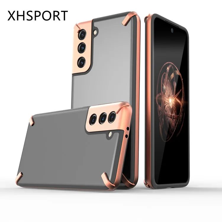 

XHSPORT High Quality Translucent Shockproof TPU PC Hard Mobile Phone Back Cover Case for Samsung S21 Plus