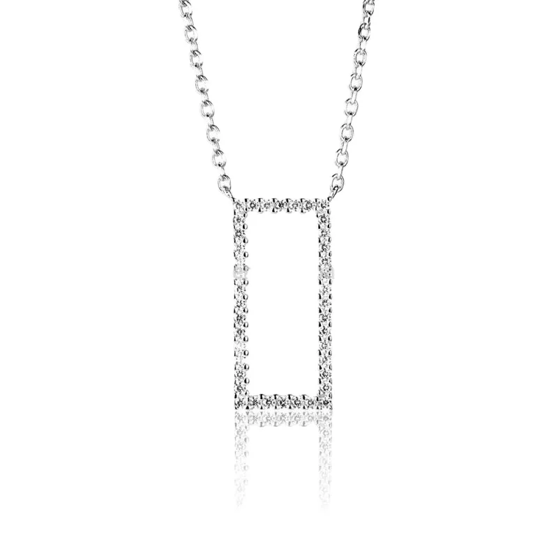 

Joacii silver 925 stainless steel pendant for women with top design, White