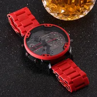 

Red DZ Series Men's Watch Brazil Europe And America Bright Red Table Large Dial Hot Sales Men Quartz Watch 7370