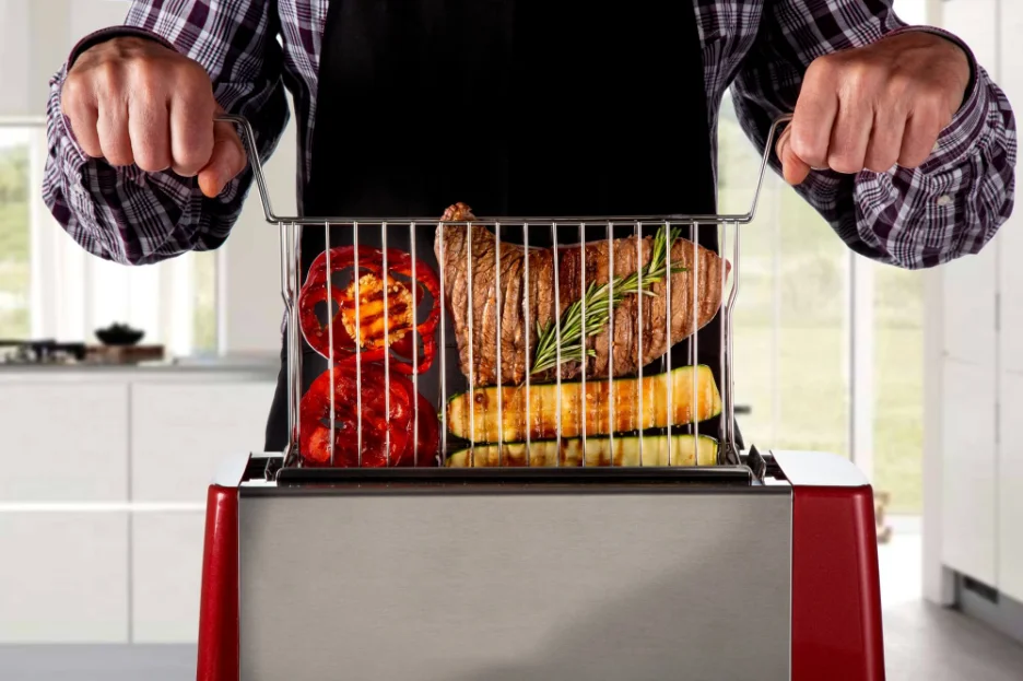 Electric Smokeless Grills Ideal Vertical Grid Cooking Meat Steak