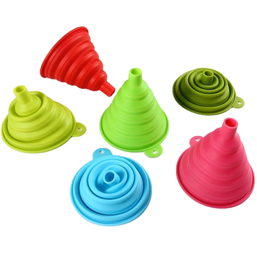 

Silicone Folding Funnel Food Grade Silicone Funnel Home Kitchen Creative Funnel