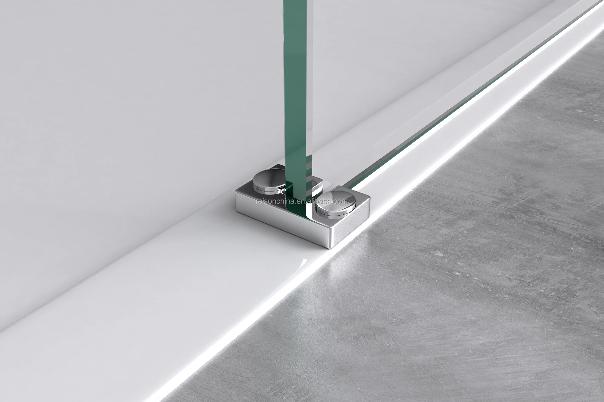 8mm Clear Glass Bathroom Shower Enclosure 304 Support Bar For Sale