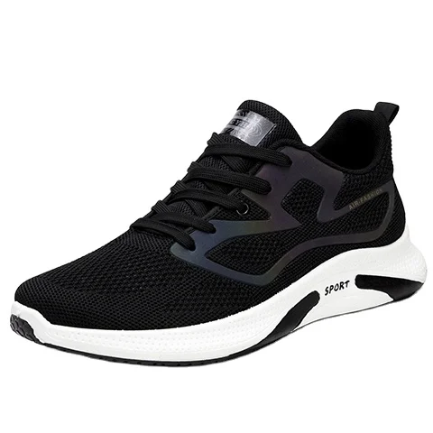 

High quality red casual jogging sneakers, Black, black&red