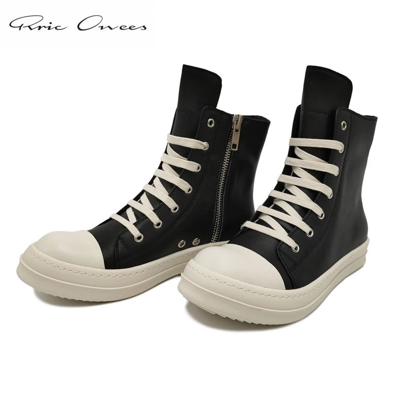 

Rick High Street Brand Owens Men's Leather Sneakers Shoes Women's Sneakers Men Shoe Men's Casual Shoes