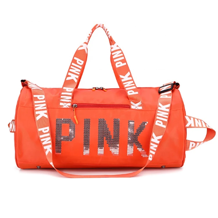 

Osgoodway2 2020 Hot Sale Designer Ladies Pink Duffel bag Wholesale Waterproof Sport Pink Gym Bag For Women, Orange,red,dark blue,black,sky blue,pink,rose, red