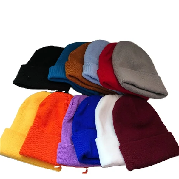 

HKL0001 Winter Knit Unisex Men women Plain Beanies Solid Sport Striped Custom Fabric Warm Pattern designer winter hat