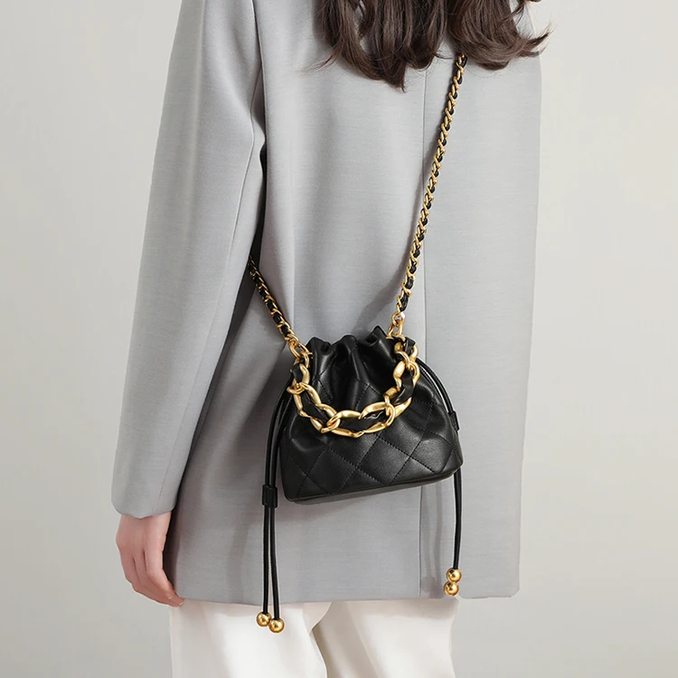 

Best Selling Brand Wholesale New Drawstring ChainMini Bags Women Handbags Ladies Leather Crossbody Bags