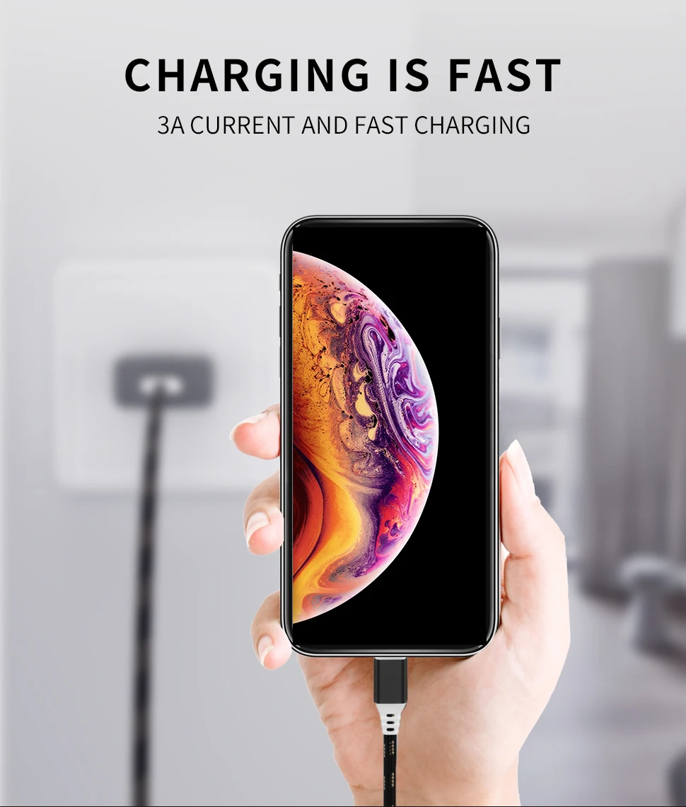 Cables 3 In 1 Android Micro Type C Charger Fast Charging Usb Data Cable Mobile Phone - ANKUX.COM