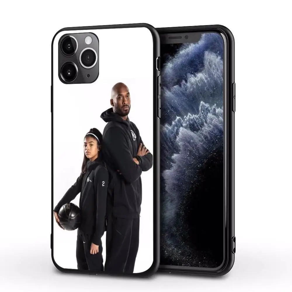 Black MAMBA Forever Kobe Bryant Phone Cover Cheap full cover 24 Kobe and Ginna Phone Case