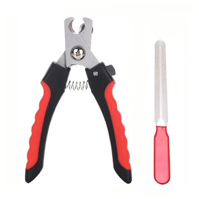 

Professional Pet Cat Dog Nail Clipper Cutter With Sickle nail file Stainless Steel Grooming Scissors pet nail clipper, 3 colors
