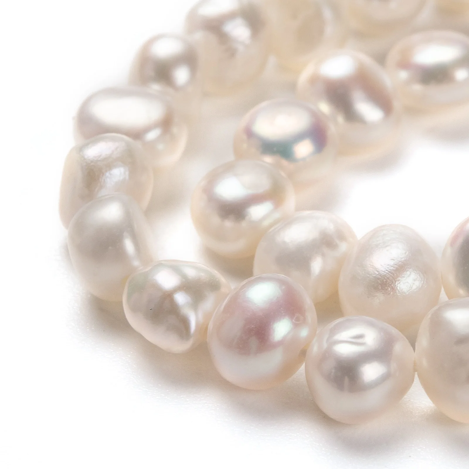 

Pandahall 6mm Natural Cultured Potato Bisque Freshwater Pearl Beads