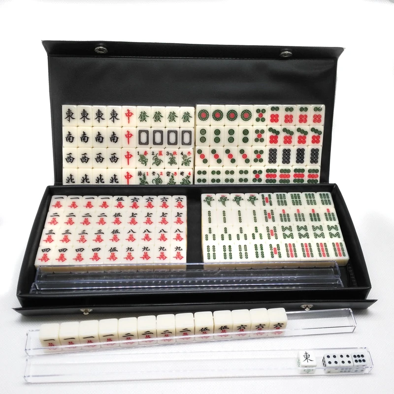 

2.0 mm Chinese Mahjong Manufacture Custom High Quality Travel Acrylic Mahjong Set