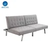 Linen Two Seater Sofa Bed Furniture Split back Recliner Adjustable Home Living Room Metal Frame Sofabed