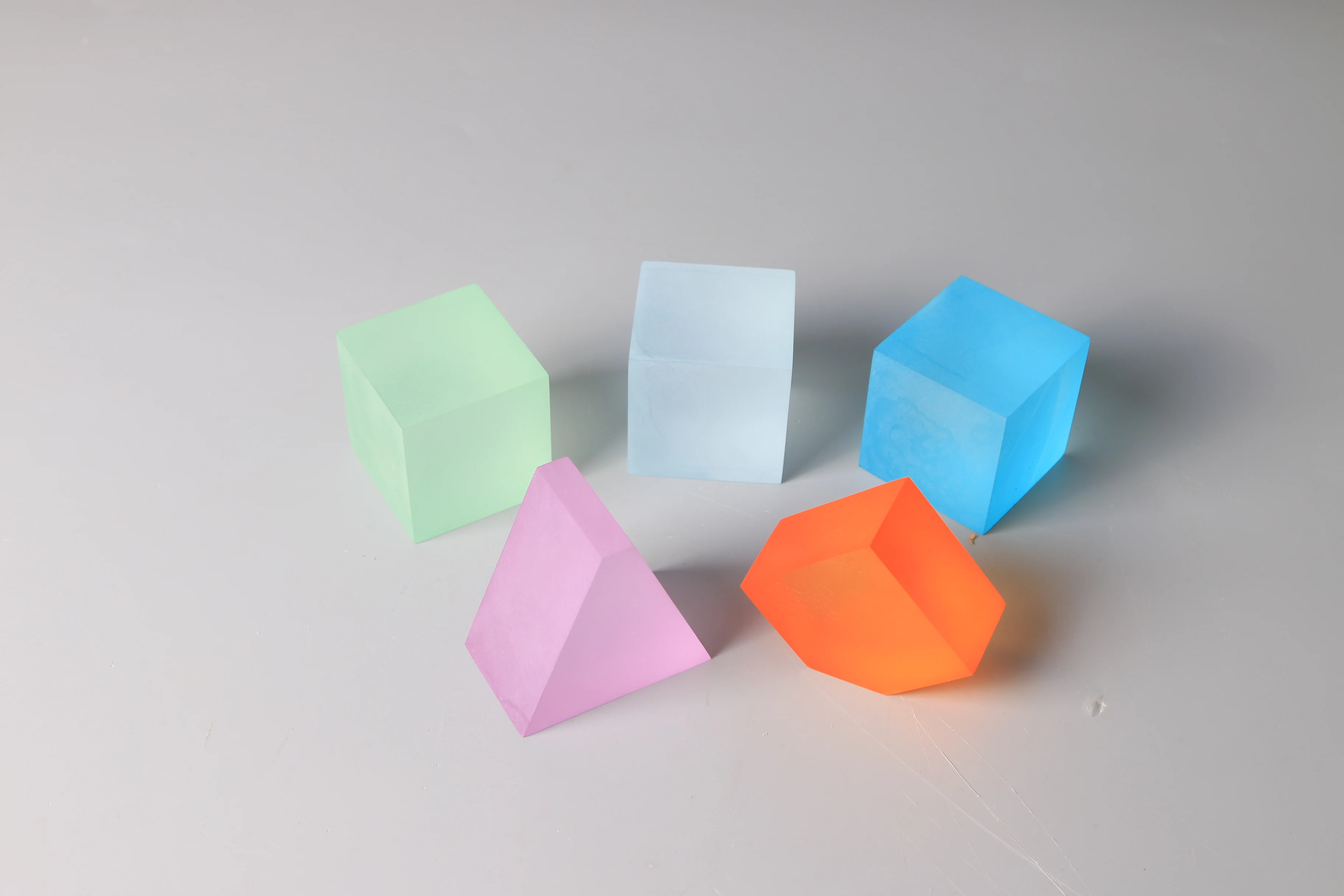 Frosted Glass Blocks Colored Acrylic Frosted Cube Block Product Name