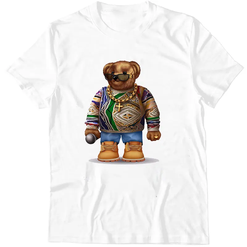 

U207 Newest Wholesale Luxury Fashion teddy bear t shirt Unisex Tshirt polo bear shirt Men's T-Shirts