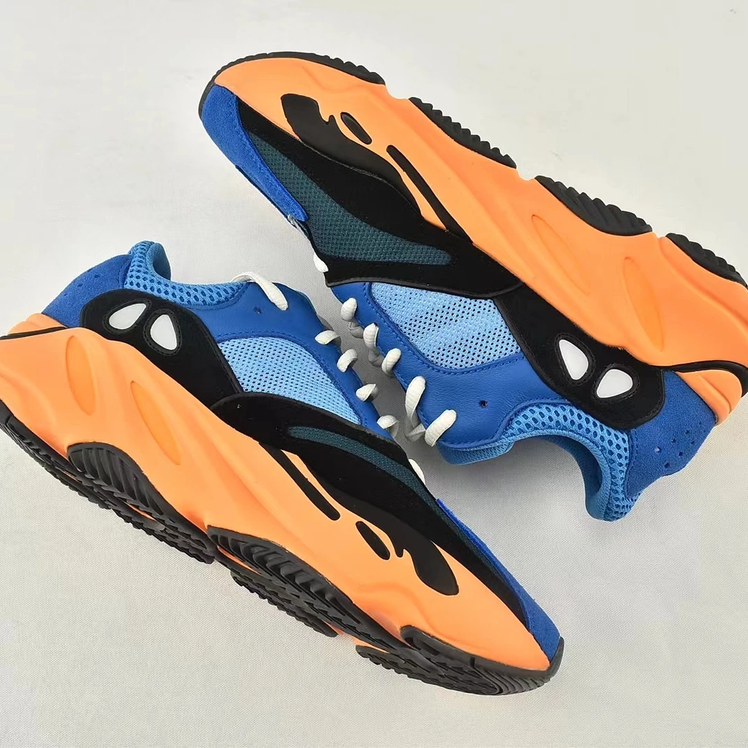 

highest quality (better than 1:1 quality) Yeezy bright blue 700 reflective shoes yeeze v2 sun sneakers