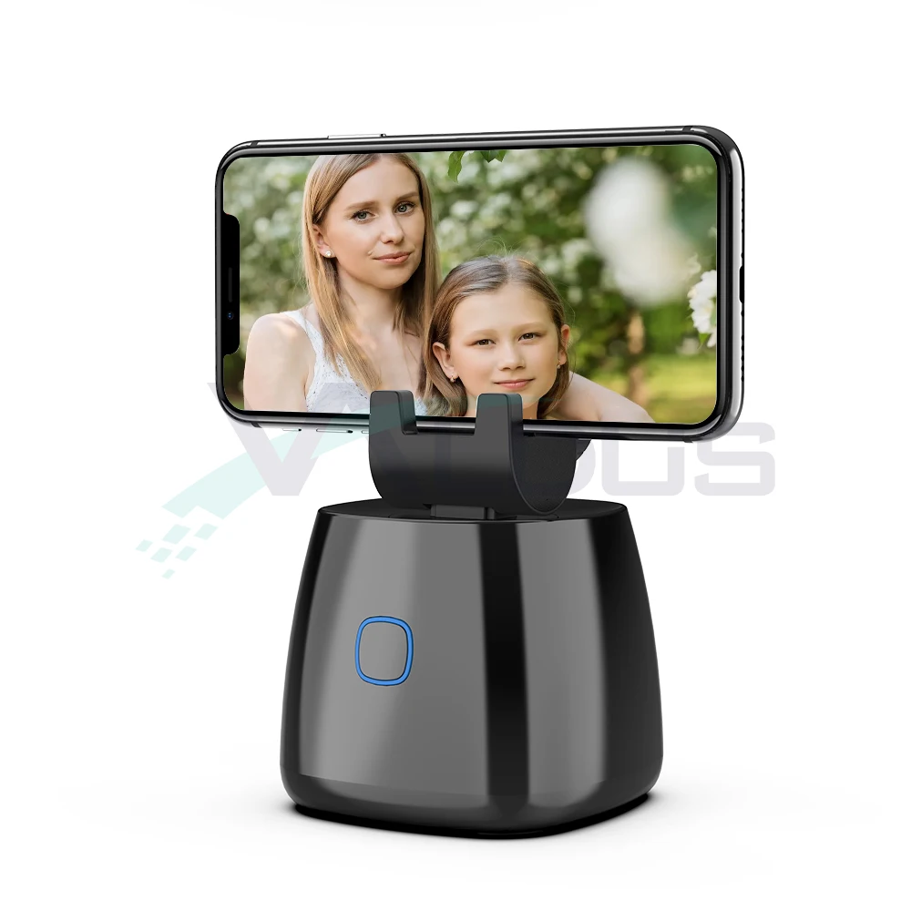 

AI 360 Rotation Smart Shooting Selfie Stick Auto Face Tracking Tripod Holder Vlog Video Record Gimbal Smart Shooting Phone Mount, Balck white
