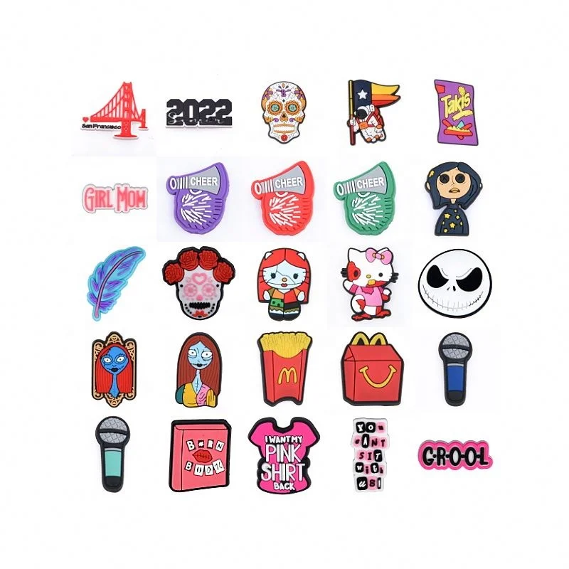 

2022 Cheer Shoe Charm for Kids gift Evil Eyes Nightmare Shoe Charm for Clog Decoration New Design Mama Charm for Wholesale, Customized color
