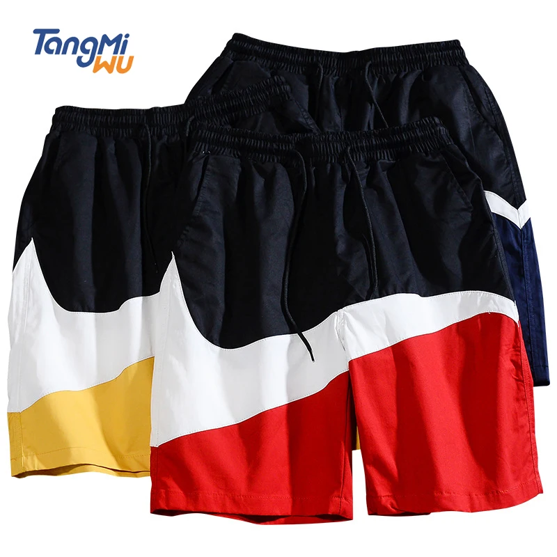 

Wholesale Customized High Quality Shorts Men Drawstring Cotton Sport Colorblock Shorts, White
