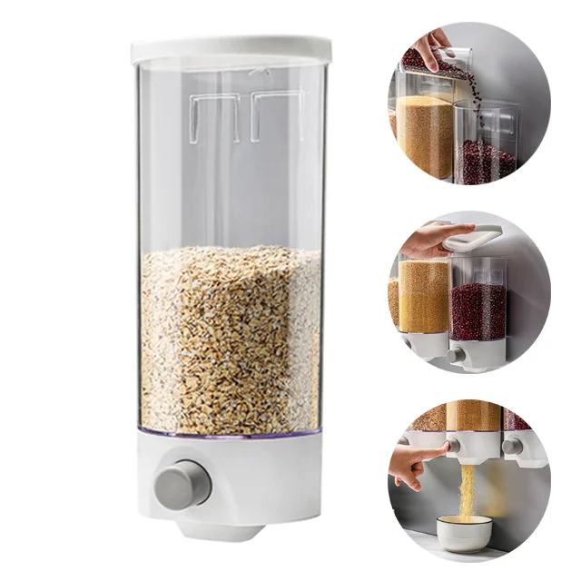 

Wall-mounted Grain Storage Tank Transparent Press-output Snack Dried Fruit Storage Sealed Tank Moisture-proof Storage Tank Box