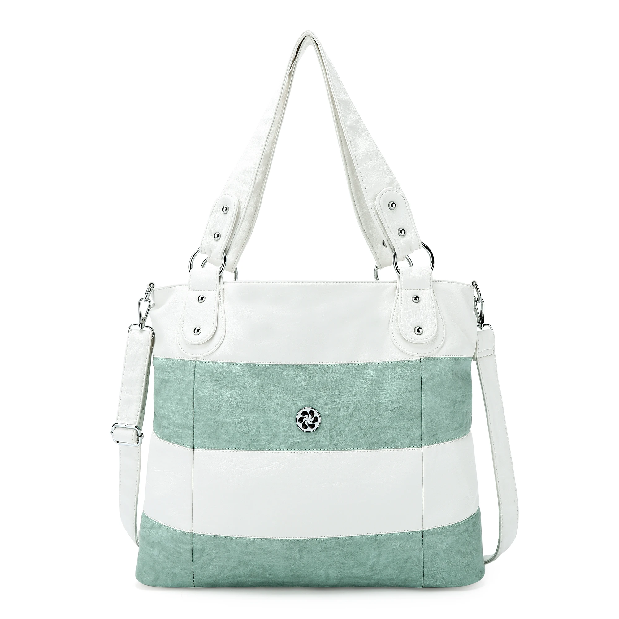 

Angel Kiss Summer Collection Faux Leather Stripe Print Handbag Tote