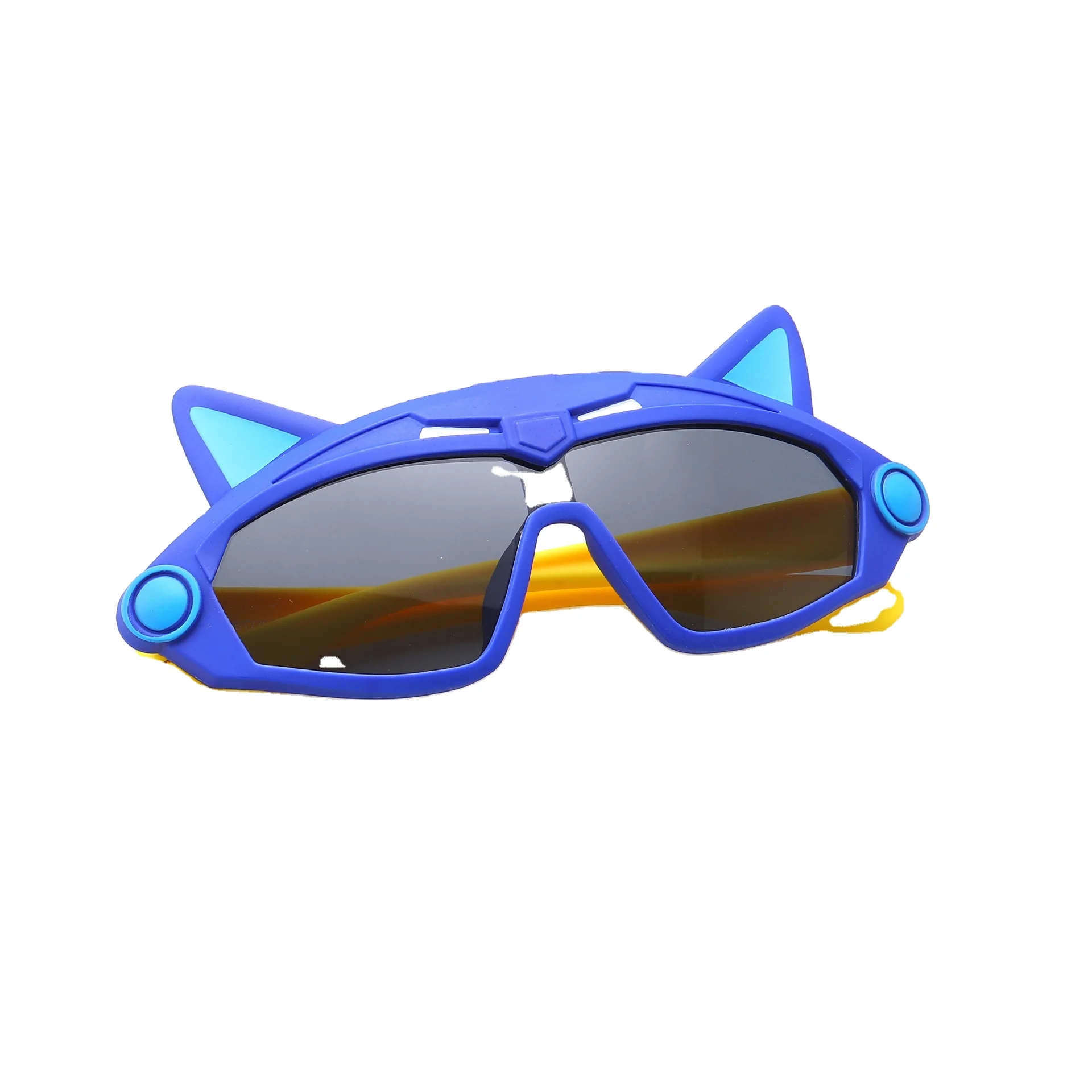 

RENNES [RTS] Hot sale custom glasses children silica gel frame sunglasses fashion cute fox glasses uv400 kids sunglasses, Choose