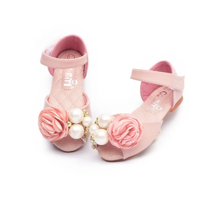 

YY10371S 2021 Summer new arrival very high quality baby sandals soft flat girls princess summer shoes sweet baby girls sandals, Pink, white