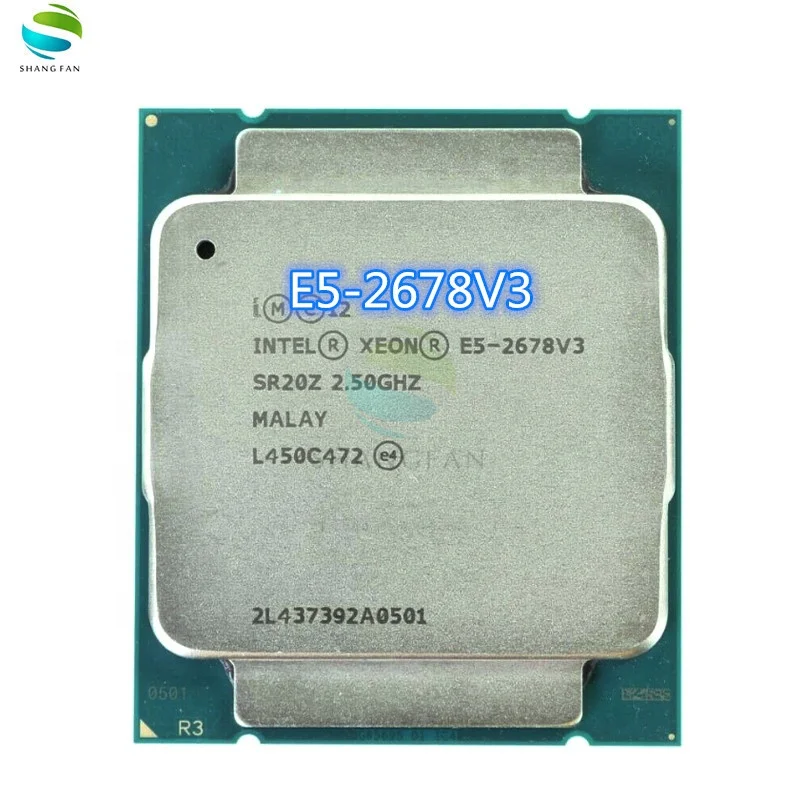 

For Intel Xeon E5 2678 V3 CPU 2.5G Serve LGA 2011-3 e5-2678 V3 2678V3 PC Desktop processor For X99 motherboard