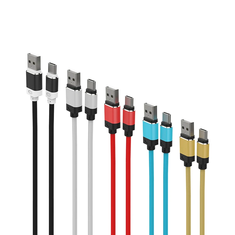 

Factory mass stock aluminum alloy Usb A to C plug phone cable fast charging sync data transmission USB cable for Mobile device, Red/black/customized