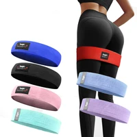 

Custom logo elastic hip fabric loop fitness non-slip resistance bands for yoga