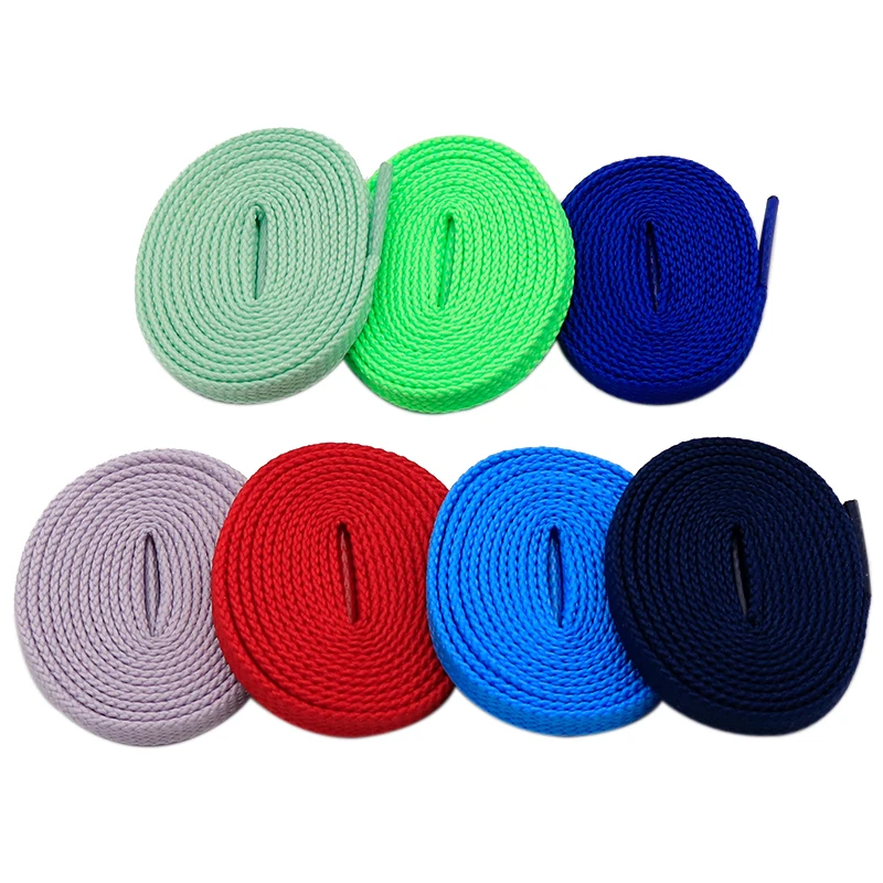 

Xuansi New Wholesale Various Style Flat All Match Polyester Double Thickening Shoelaces No Easy To Fade, Customized