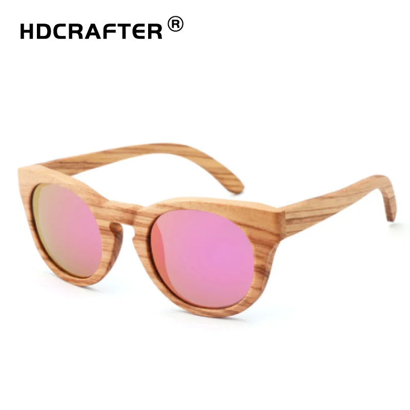 

HDCRAFTER high-end natural Zebra wooden sunglasses for women men spring hinge TAC Polarized 1.1 uv400 recycled unisex hot 2021