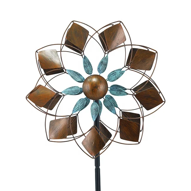 

Cheap Windmill Ornament Copper Wind Spinners On Pole Wholesale Metal Wind Spinner, Copper and bronze