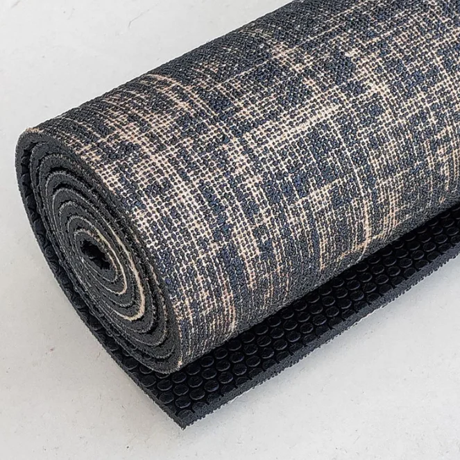 

Eco-friendly custom printing jute yoga mat/ anti slip thick jute yoga mat with high quality