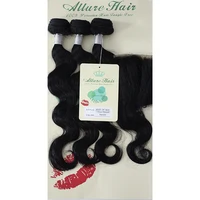 

6 pieces remy body wave/straight wave hair bundles with closure 4*4,hd lace hair for wig making