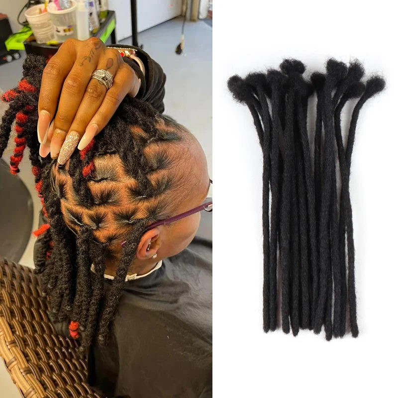 

|VAST DREADS| 0.6cm 100% handmade human hair dread lock extension #4 hair kinky dreadlocks thick small dreadlocks 4"