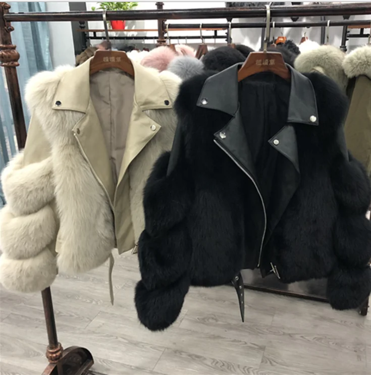 

2020 winter wholesale drop-shipping Fashion Winter Puff Coat and Jacket Women Leather Faux Fur Coat for Ladies