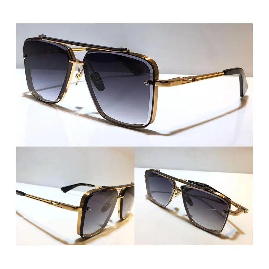 

Men Popular Model M Six Sunglasses Metal Vintage Fashion Style Sunglasses Square Frameless Uv 400 Lens Come With Package Classic