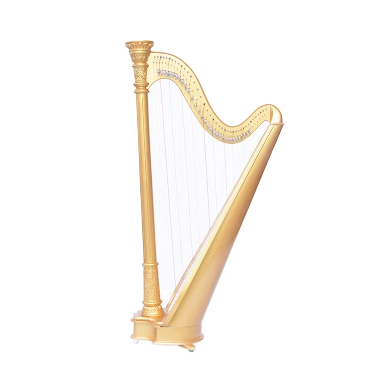 

Hot Sell Musical Instruments Lever 40-strings Harp, Gold